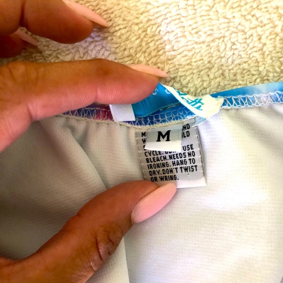 Deep V, halter tie dye one piece - Picture 3 of 5